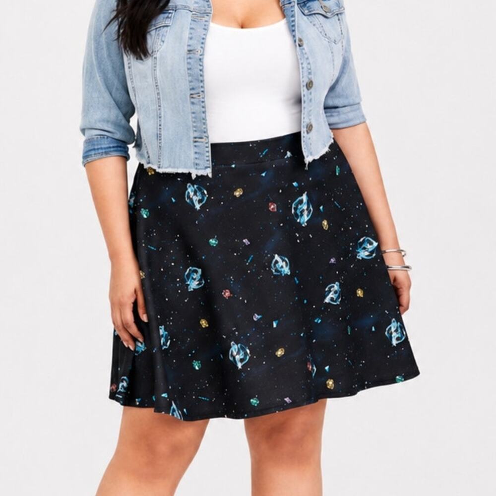 Her Universe Avengers Infinity Stone Galaxy Skater Skirt 1X Pockets Cosplay